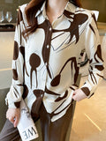 WesternStitch Abstract Art Brown Print Shirt WesternStitch WesternStitch Abstract Art Brown Print Shirt WesternStitch