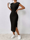 Black Ribbed Bodycon Midi Dress β By WesternStitch WesternStitch Black Ribbed Bodycon Midi Dress β By WesternStitch WesternStitch