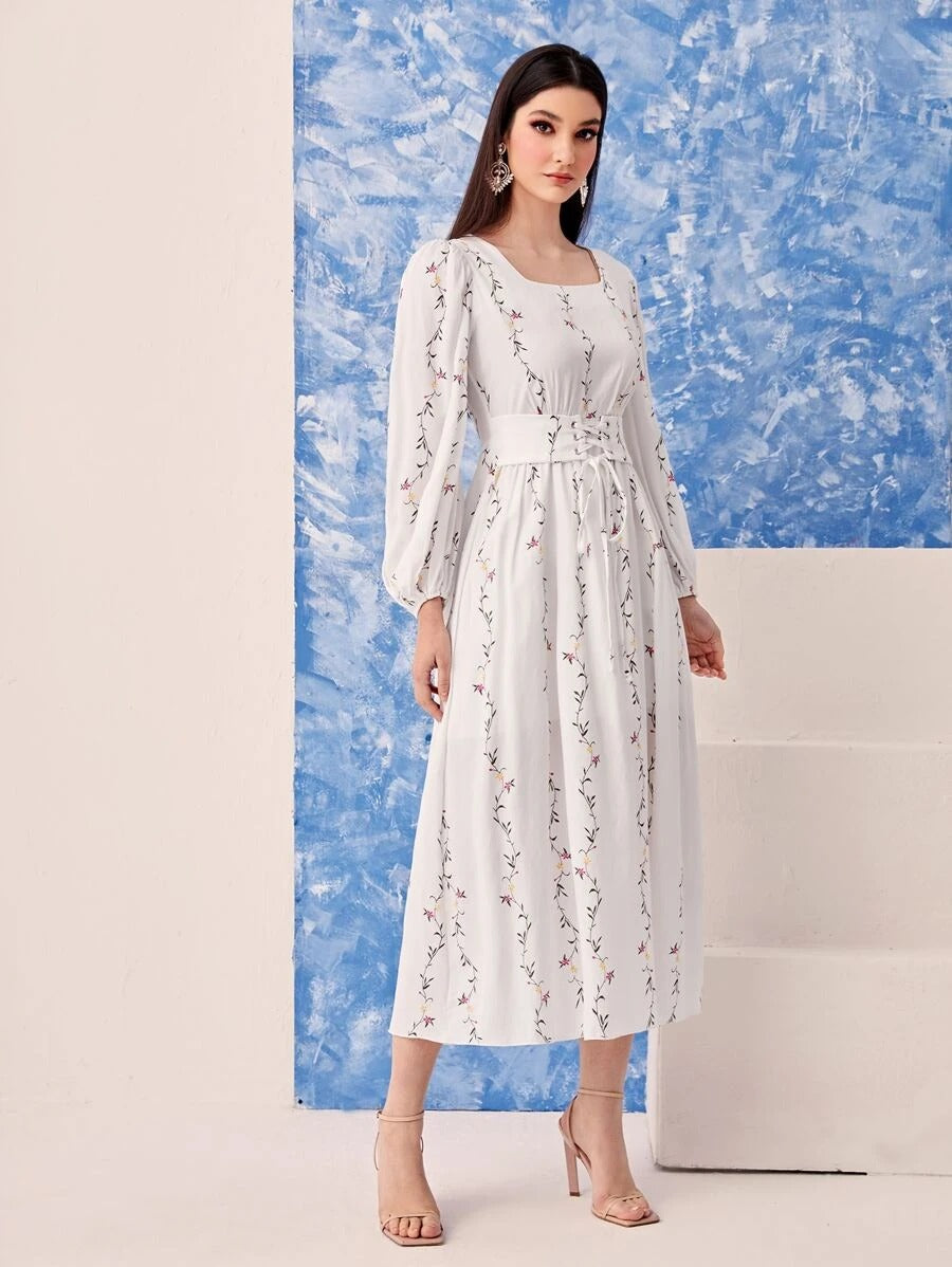 WesternStitch  white printed tranding maxi dress WesternStitch WesternStitch  white printed tranding maxi dress WesternStitch