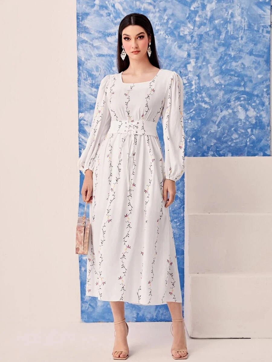 WesternStitch  white printed tranding maxi dress WesternStitch WesternStitch  white printed tranding maxi dress WesternStitch