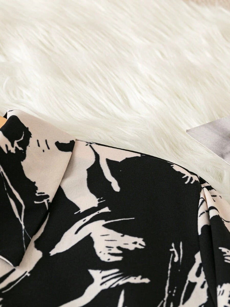 WesternStitch Graphic Print Roll Tab Sleeve Shirt Dress WesternStitch WesternStitch Graphic Print Roll Tab Sleeve Shirt Dress WesternStitch