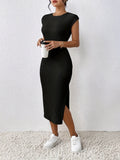 Black Ribbed Bodycon Midi Dress β By WesternStitch WesternStitch Black Ribbed Bodycon Midi Dress β By WesternStitch WesternStitch