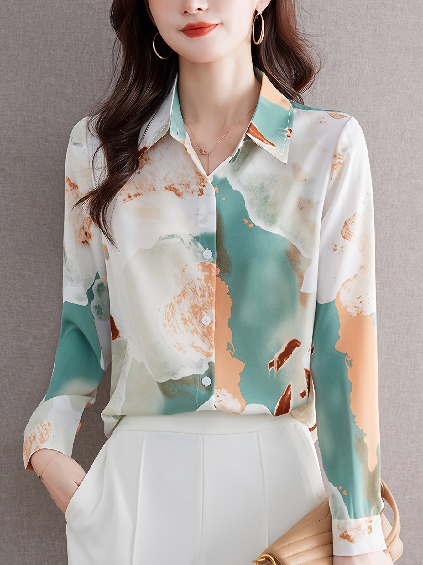 Elegant Watercolor Print Shirt WesternStitch Elegant Watercolor Print Shirt WesternStitch
