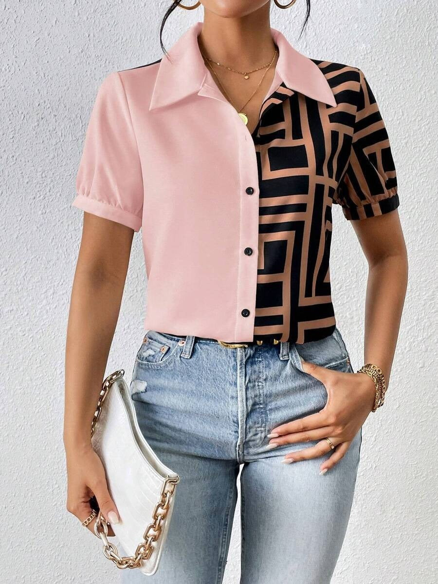 WesternStitch Chic Half-and-Half Button Down Shirt WesternStitch WesternStitch Chic Half-and-Half Button Down Shirt WesternStitch