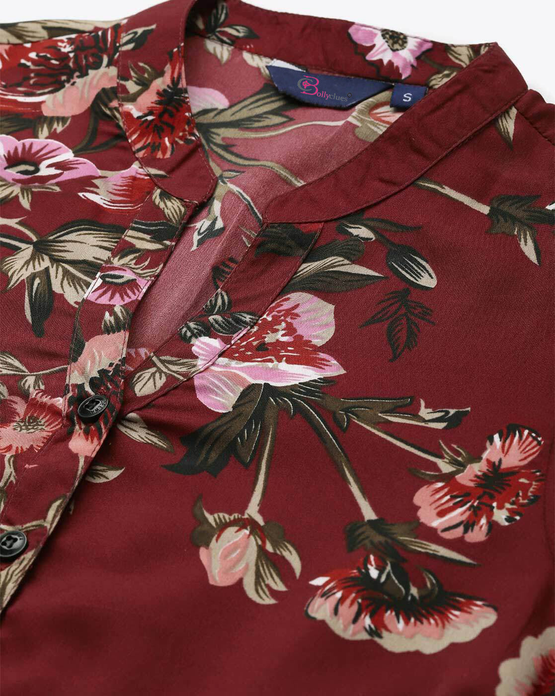 WesternStitch Crepe Floral Printed Full Length Fit & Flared Western Maxi Dress WesternStitch WesternStitch Crepe Floral Printed Full Length Fit & Flared Western Maxi Dress WesternStitch