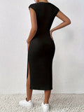 Black Ribbed Bodycon Midi Dress β By WesternStitch WesternStitch Black Ribbed Bodycon Midi Dress β By WesternStitch WesternStitch