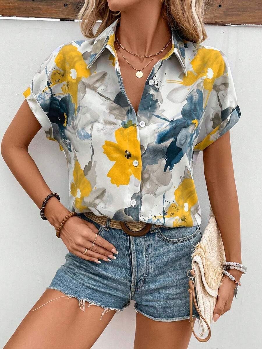 WesternStitch Shirt for Women Stylish Western Korean Design Short Sleeves WesternStitch WesternStitch Shirt for Women Stylish Western Korean Design Short Sleeves WesternStitch