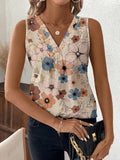 Printed Rayon Sleeveless Top for Women WesternStitch Printed Rayon Sleeveless Top for Women WesternStitch