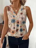 Printed Rayon Sleeveless Top for Women WesternStitch Printed Rayon Sleeveless Top for Women WesternStitch