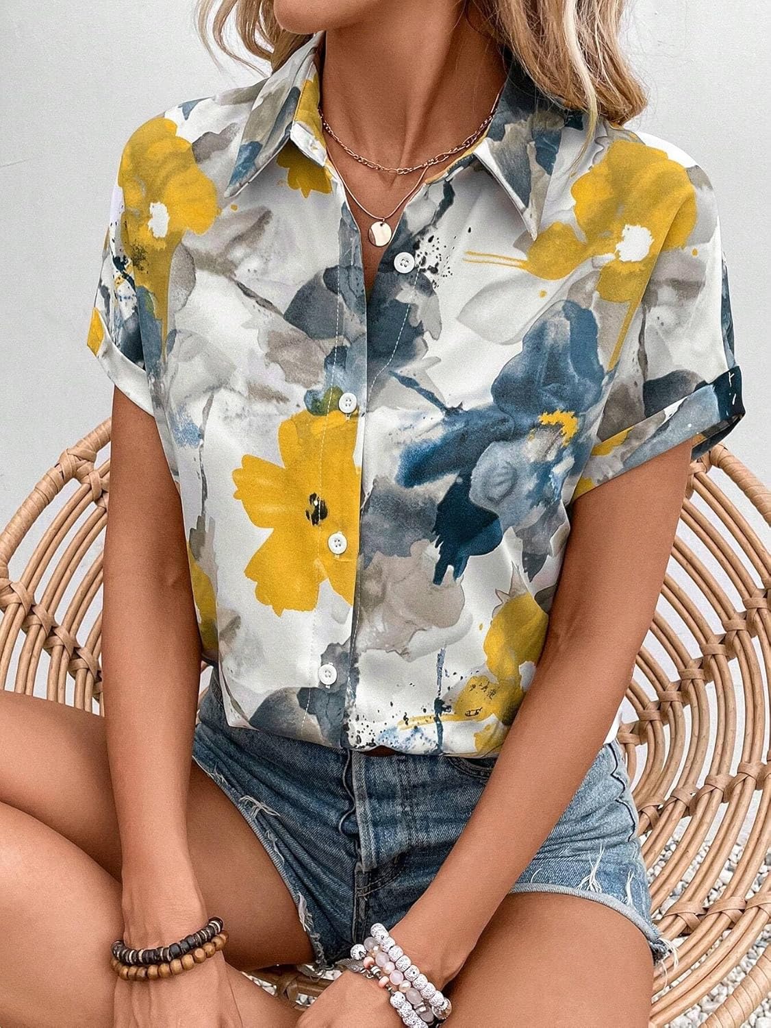 WesternStitch Shirt for Women Stylish Western Korean Design Short Sleeves WesternStitch WesternStitch Shirt for Women Stylish Western Korean Design Short Sleeves WesternStitch