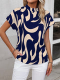 WesternStitch Geometric Half Sleeve Printed Top WesternStitch