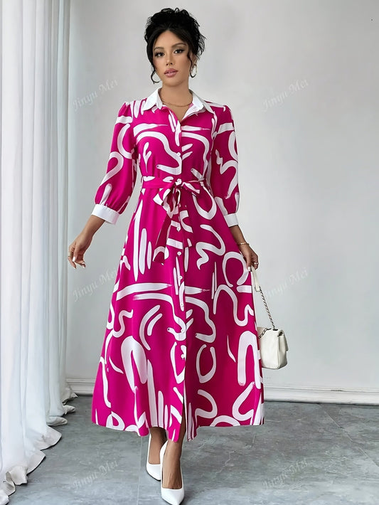 WesternStitch Pink Pop Art Shirt Dress WesternStitch