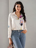 WesternStitch Floral Print Twist Front Shirt WesternStitch