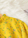 Women yellow printed top WesternStitch